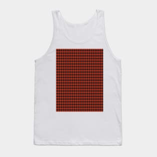 Black and Red Argyle Pattern Diamond Checks Tank Top